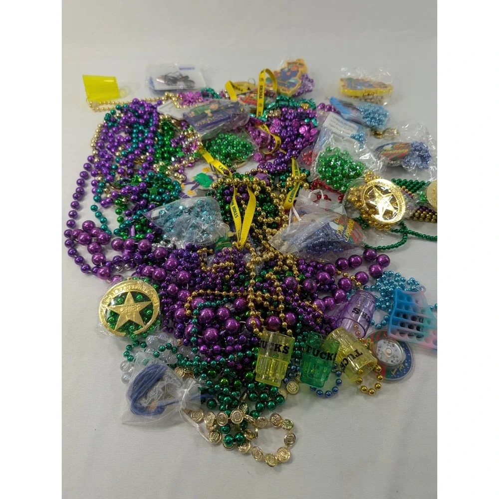 5 Pound‎ Lot Of Authentic Mardi Gras Beads From New Orleans  Tucks And More